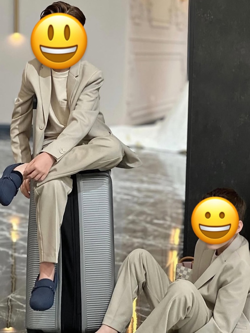 Zara Beige Textured Blazer and Pants. Available 2